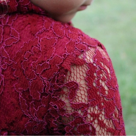 [3T and 5T] Eliza Grace Burgundy Lettie - Picture 4 of 8